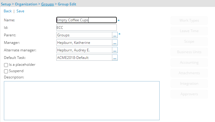 View the Groups page