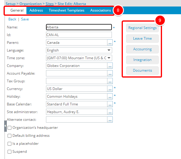 Access the Leave Time page