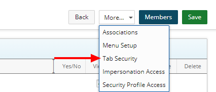 Click Tab Security