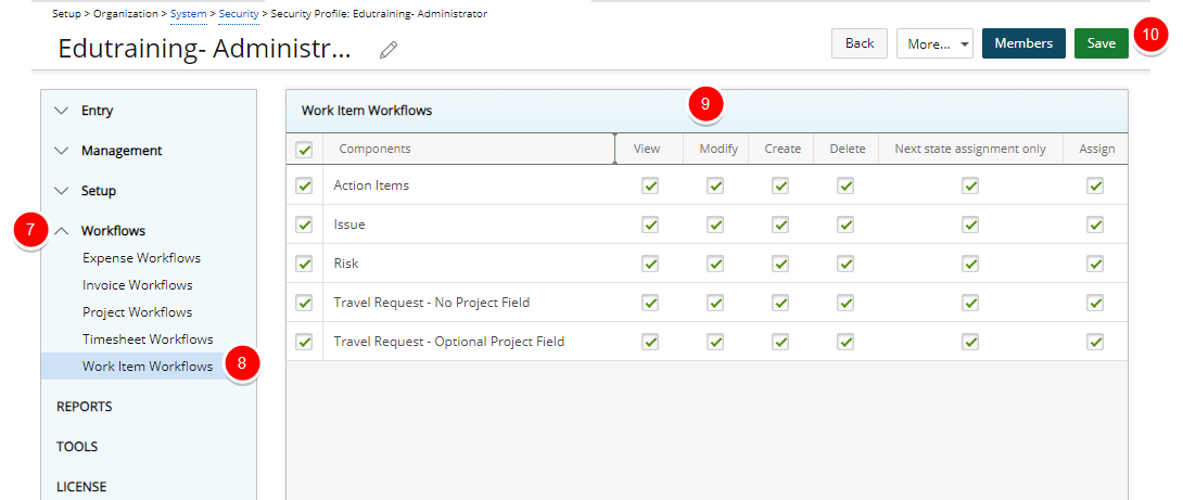 Select Permission