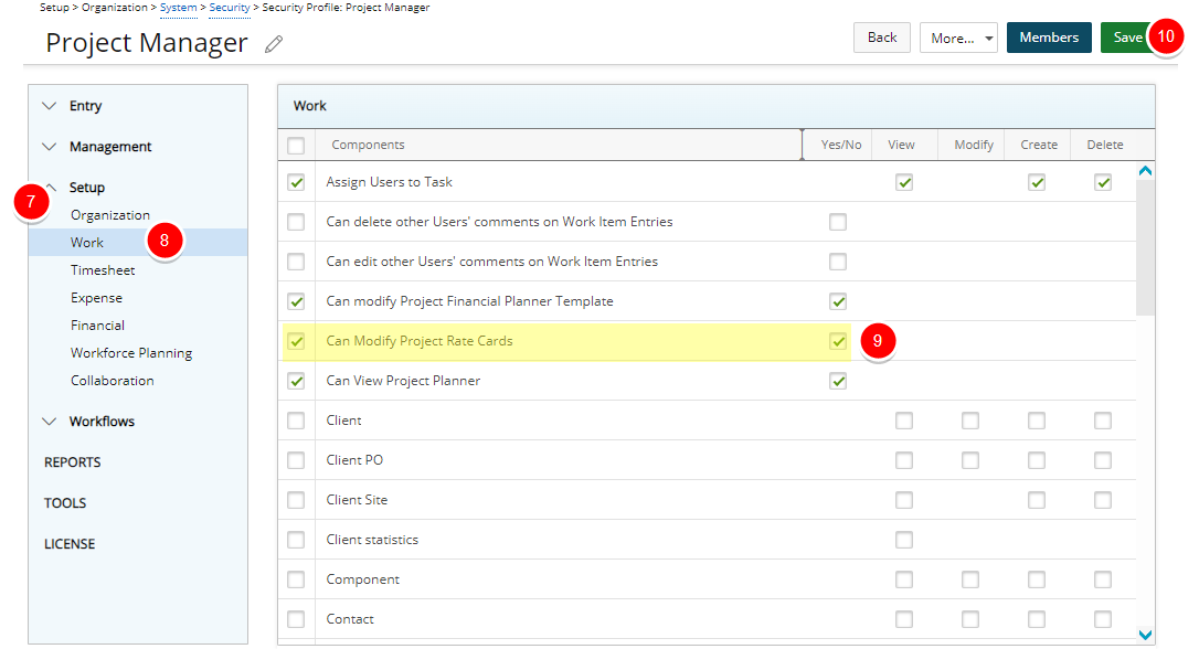 Select Permission