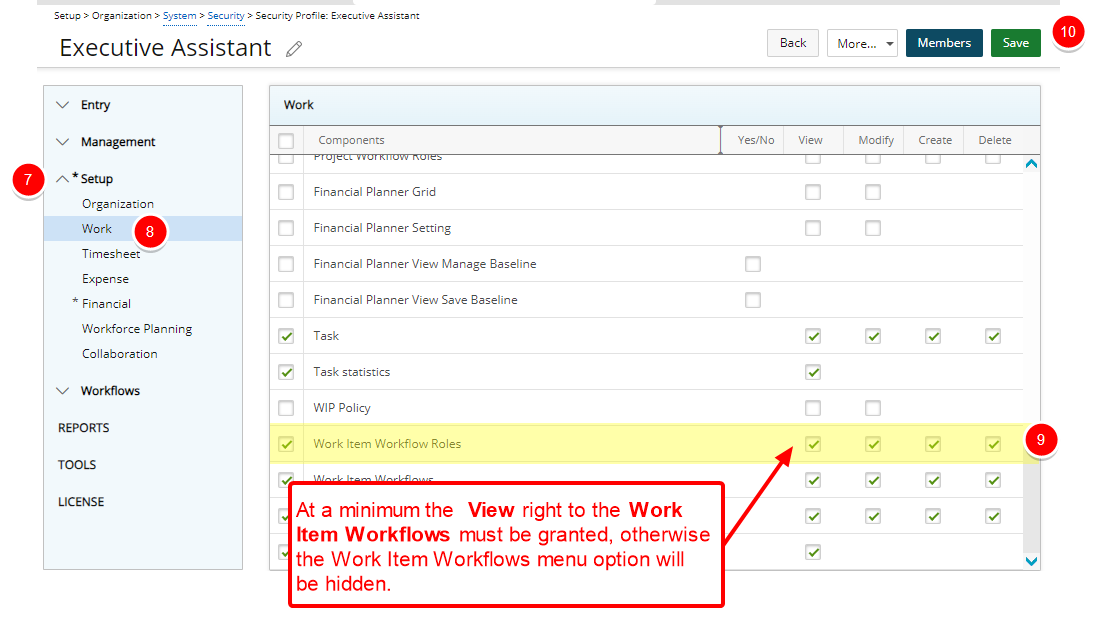 Select Permission