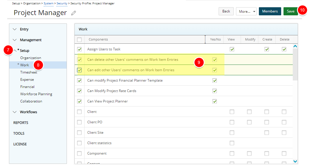 Select Permission