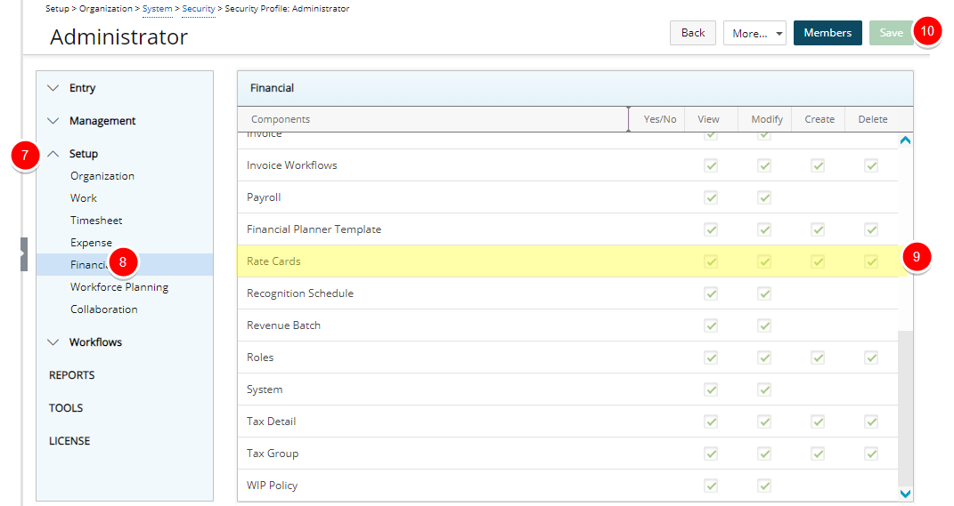 Select Permission