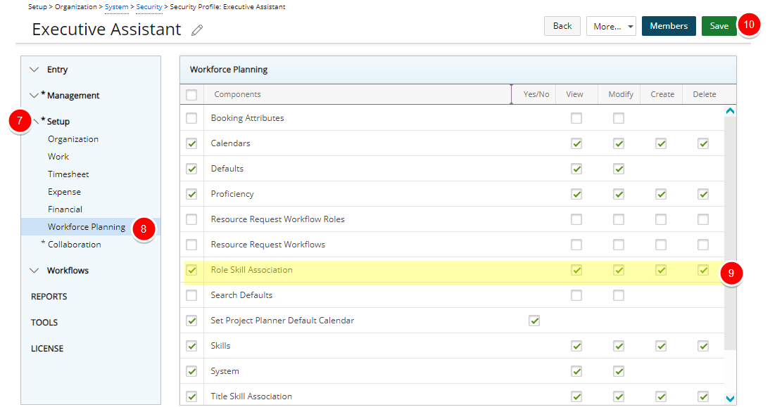 Select Permission