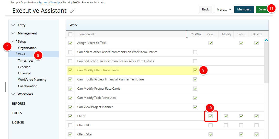 Select Permission