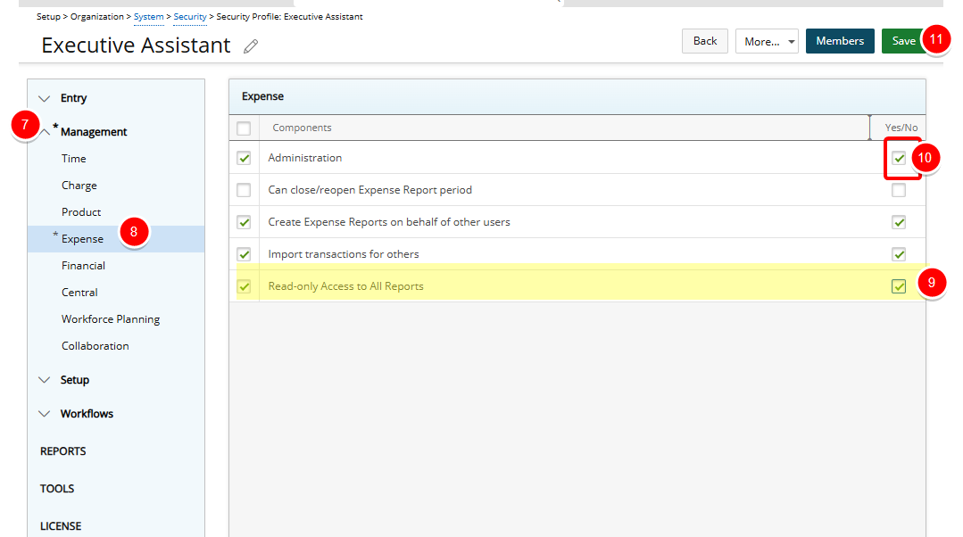 Can close/reopen Expense Report periods