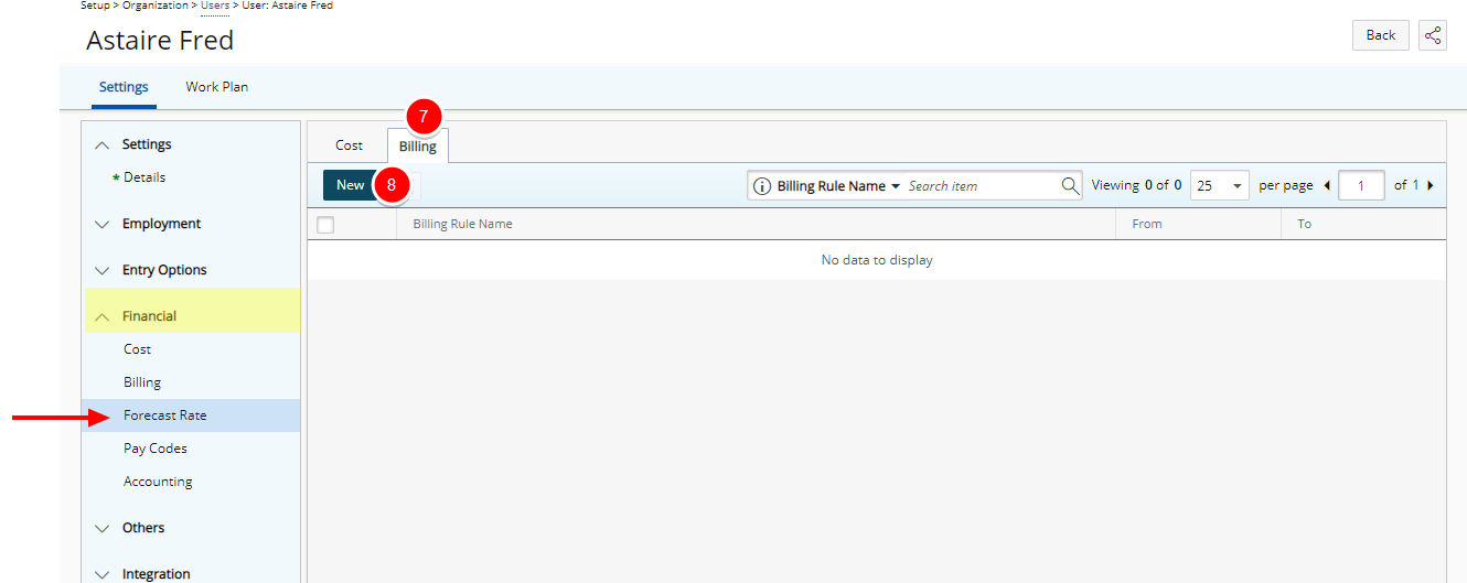 Click the Billing tab