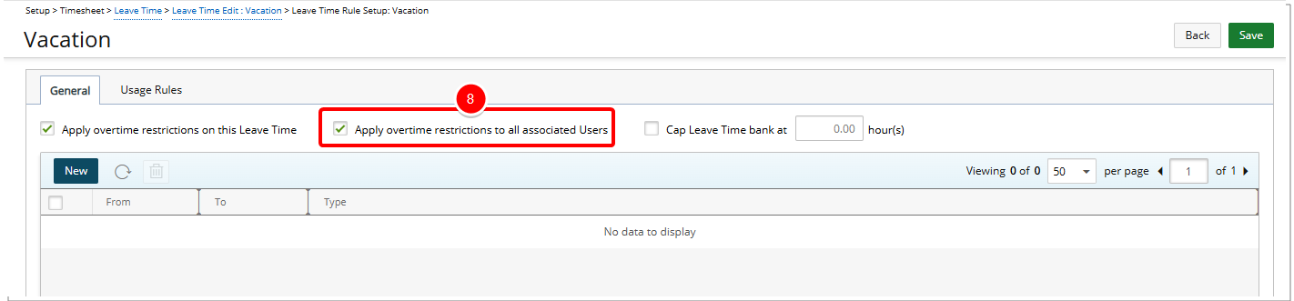 Apply overtime restrictions to all associated Users