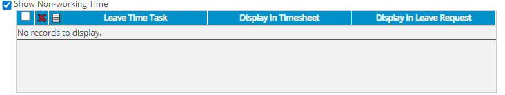 Show Non-working Time section