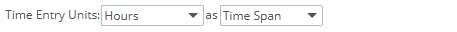 Time Entry Units
