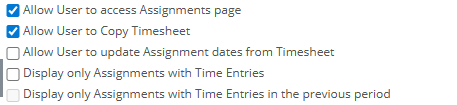 Assignment Options