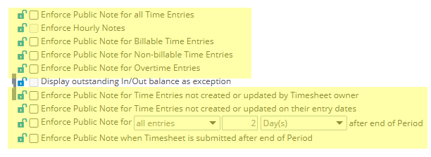 Notes Enforcement