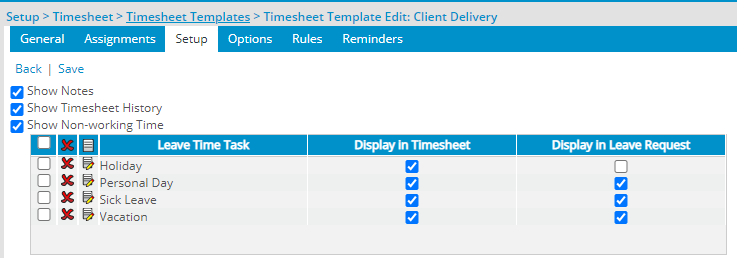 View the impact as a user making an entry on their timesheet