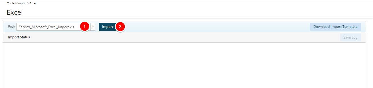 Click Import