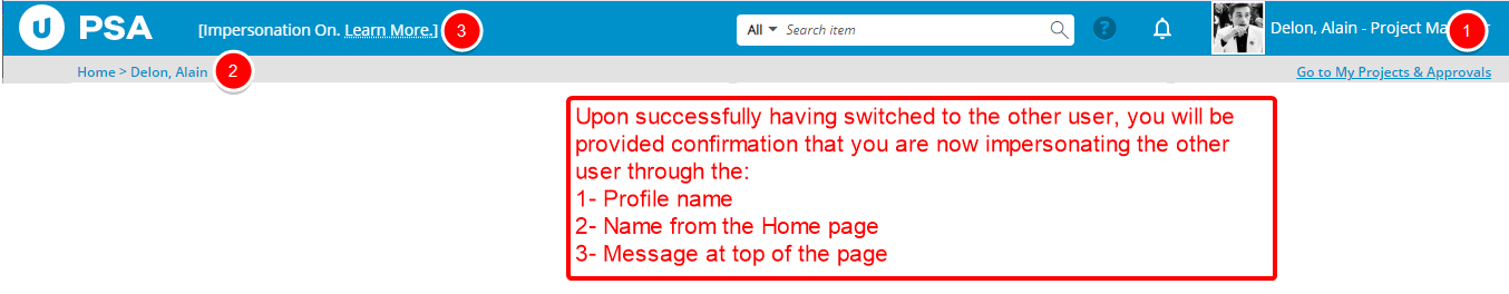 Select the user