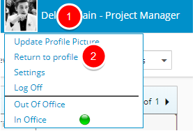 Return to your profile
