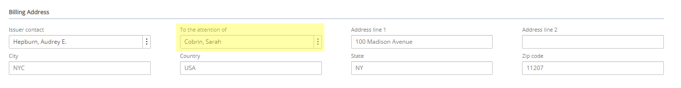 View the contact information