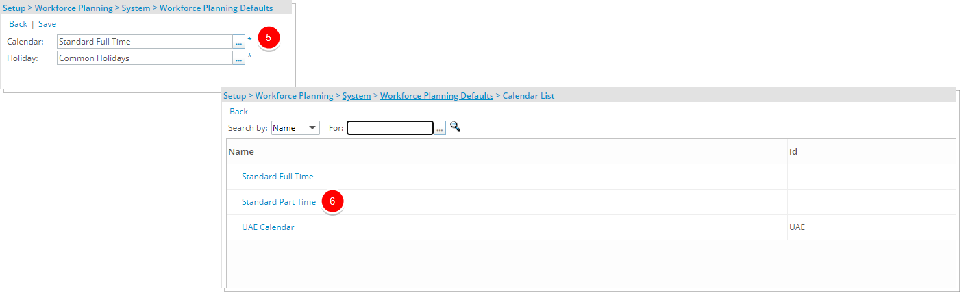 Select a Default Calendar