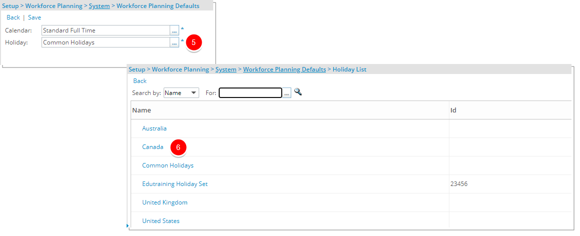 Select a Default Calendar