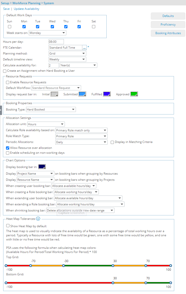 View the System page under Workforce Planning