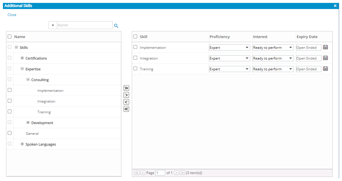 View the newly added skill from the pages of association