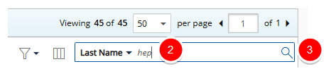 Enter the search value
