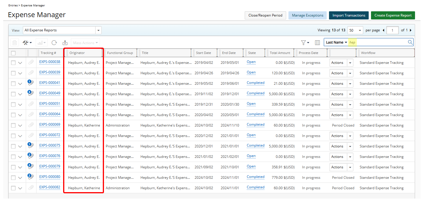 View search results