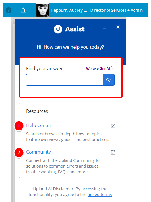 Help sidebar