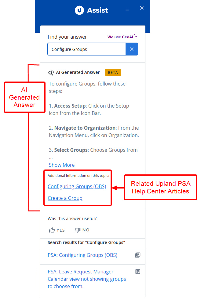 Help sidebar