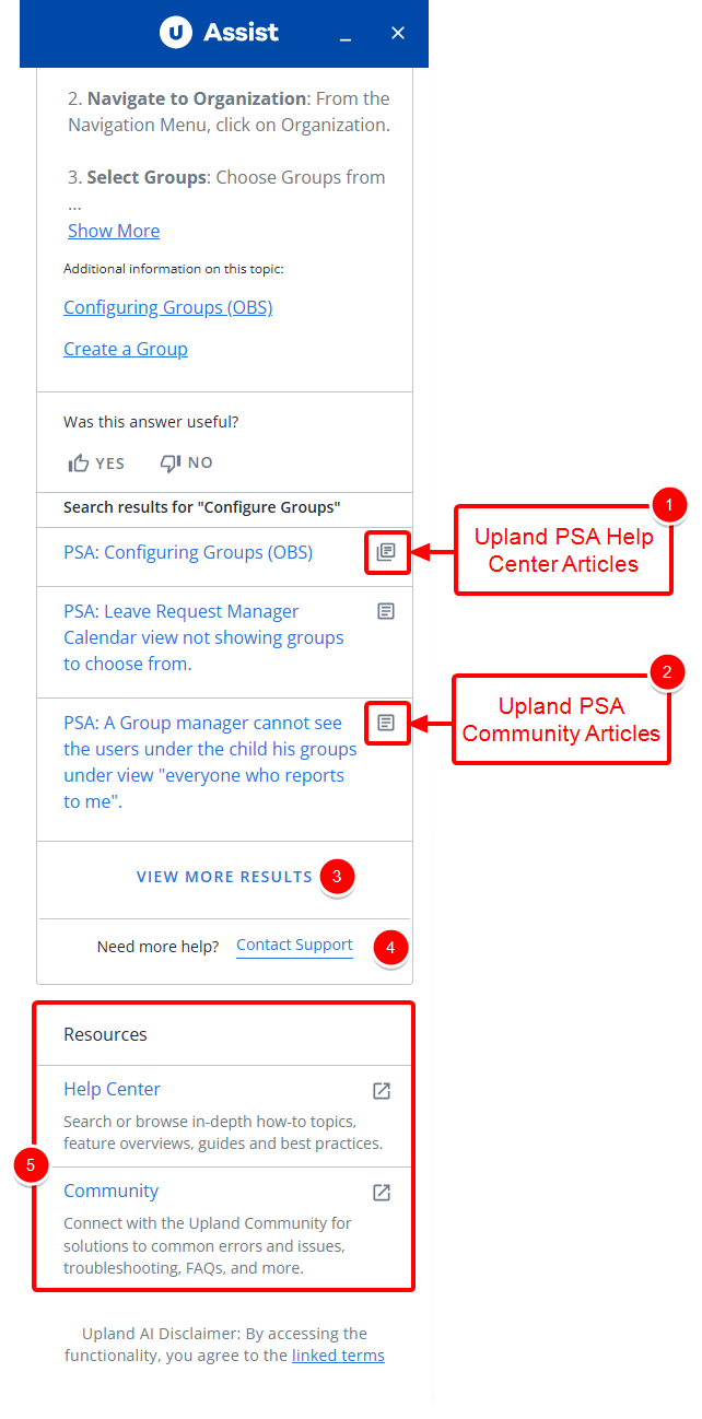 Help sidebar