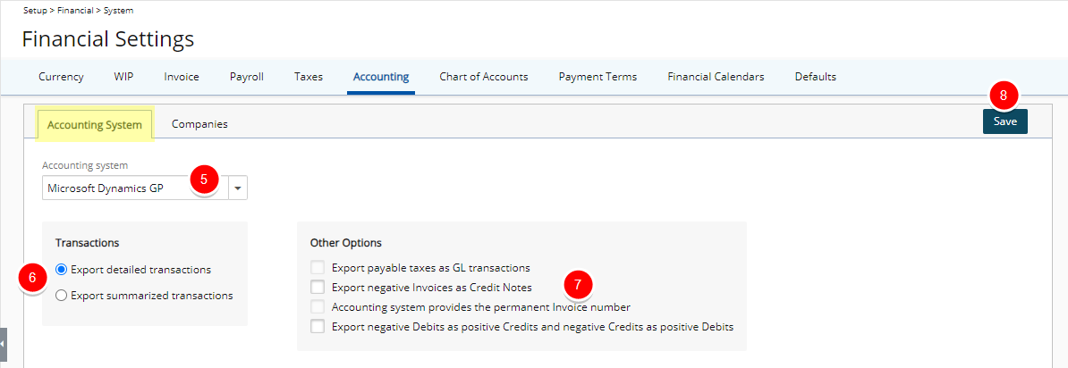 Accounting System Setup