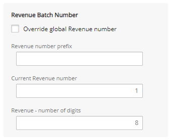Override global Revenue number