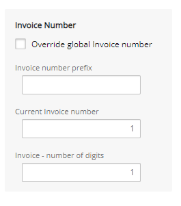 Override global Payable number