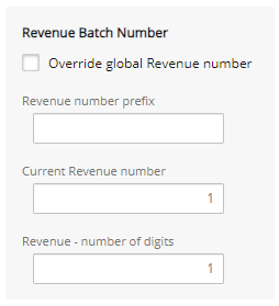 Override global Revenue number