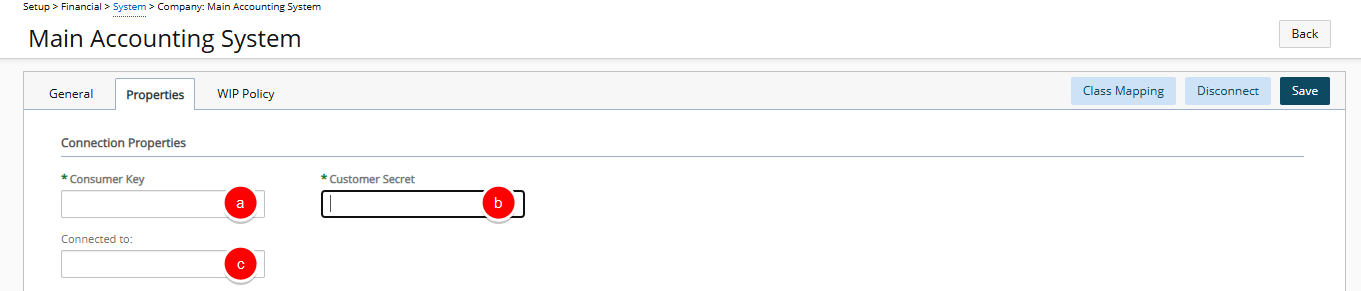 Connection Properties