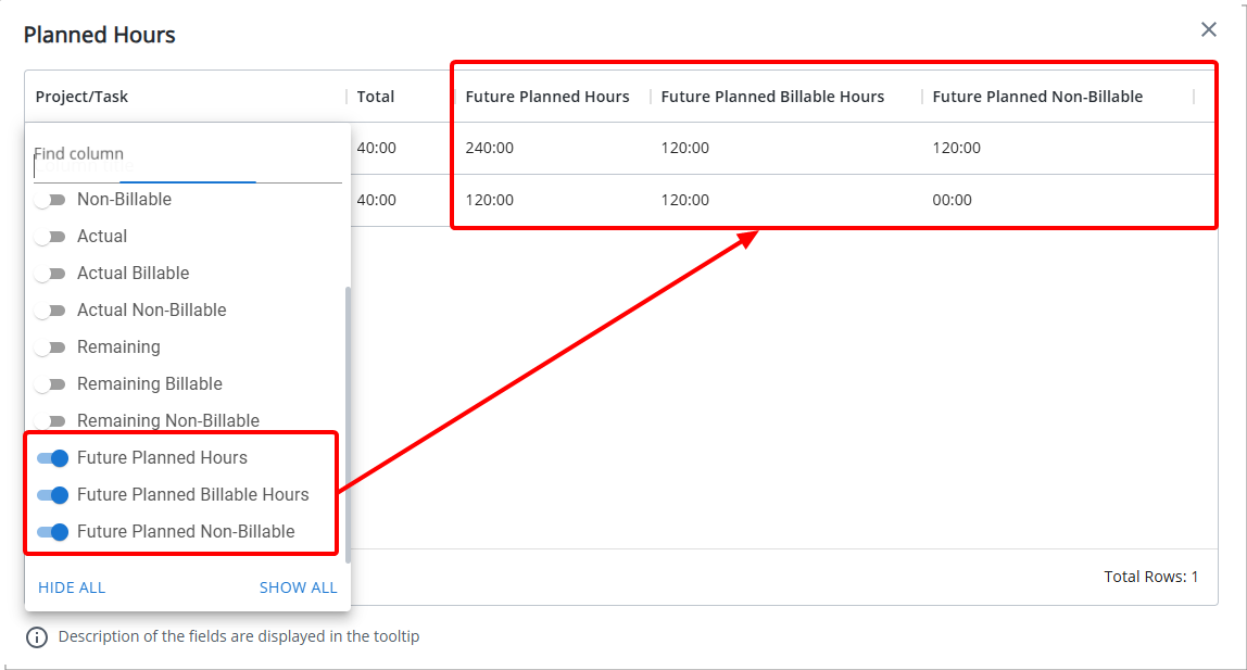 New KPIs Available for Remaining Planned Hours in Timesheet Summary