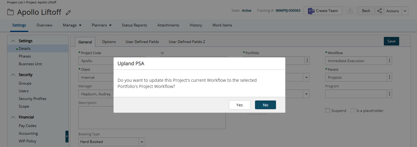 Portfolio and Project Workflow Are No Longer Linked