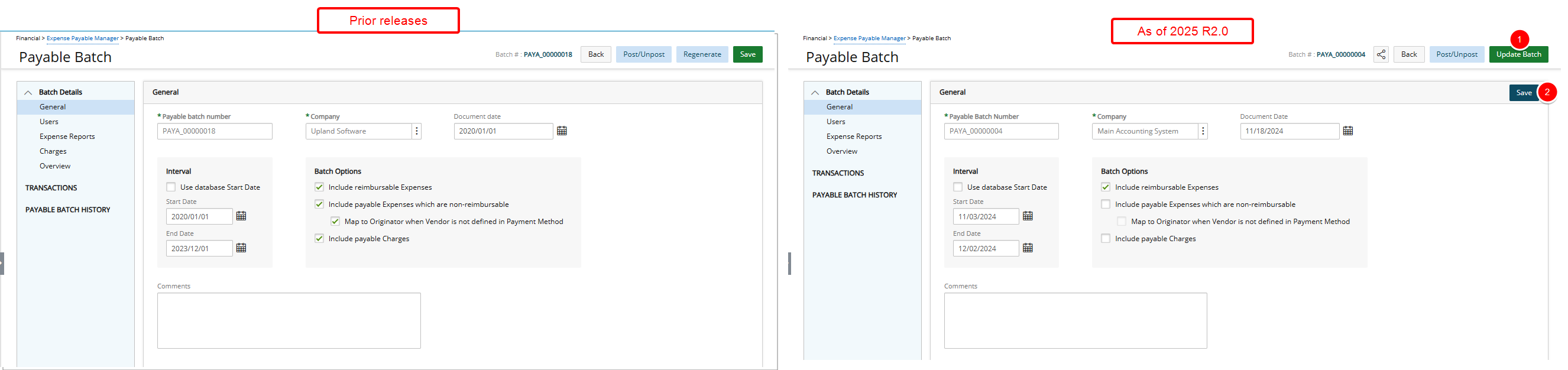 Payable Batch Edit Page
