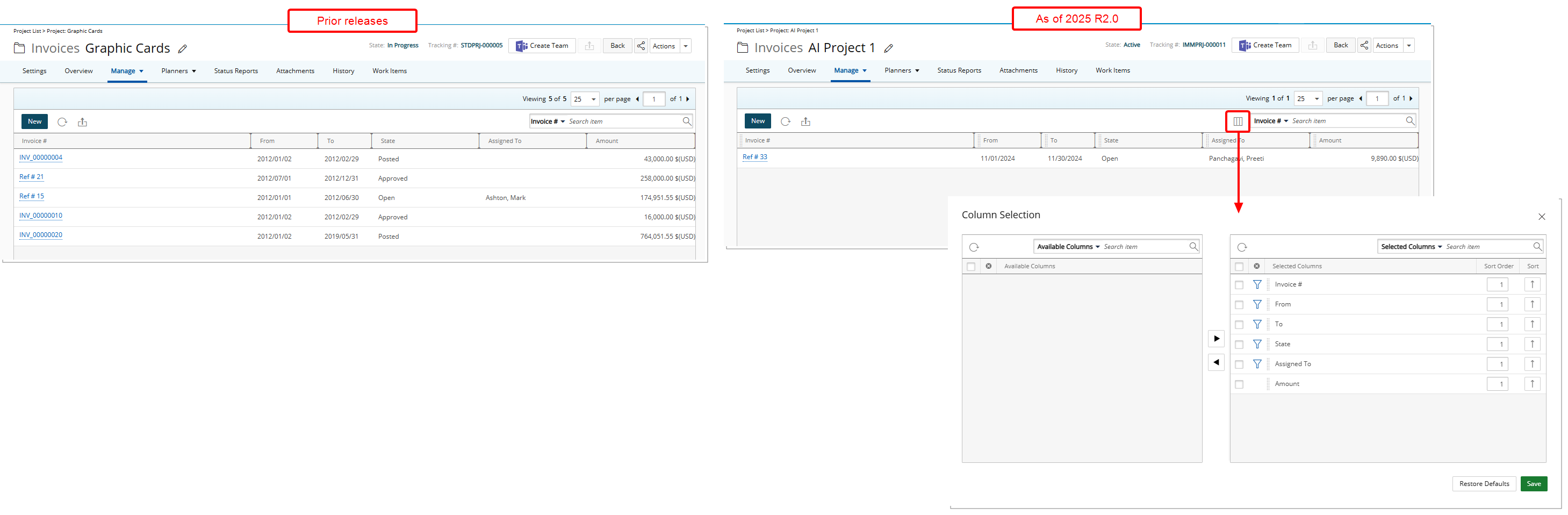 Project Invoices