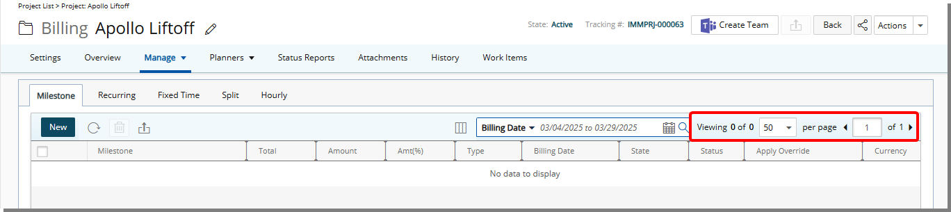 Project Billing Rules