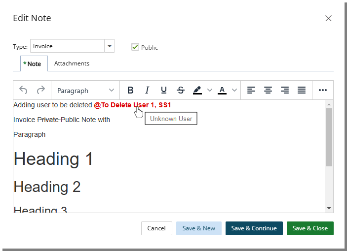 Tooltips and visual indicators for Mentioned Users
