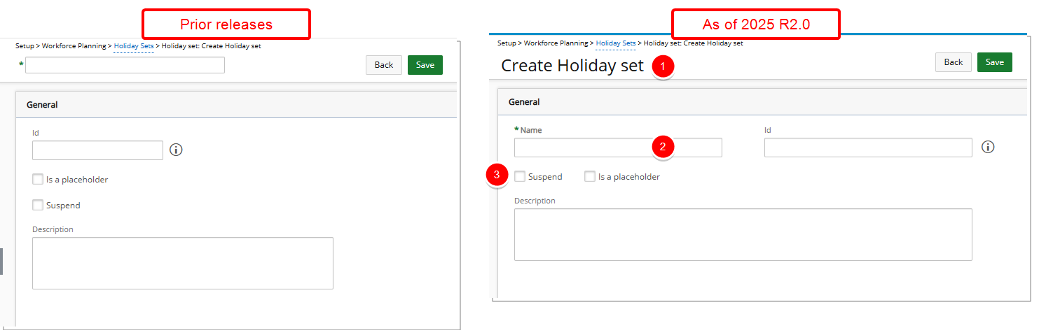 Holiday Set Edit Page