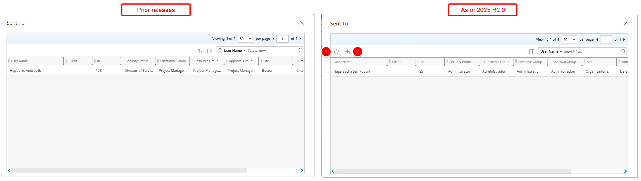 Improvements to the Sent To dialog box