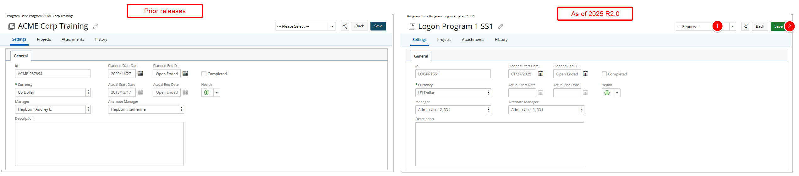 Improved Program Edit Page