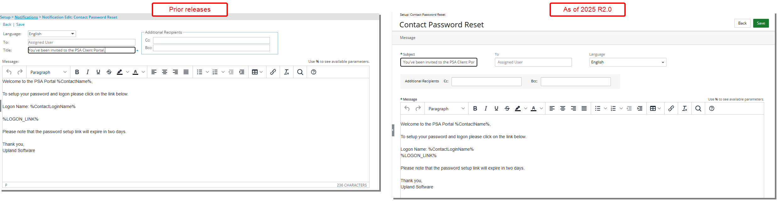Improved System Notifications Edit Page