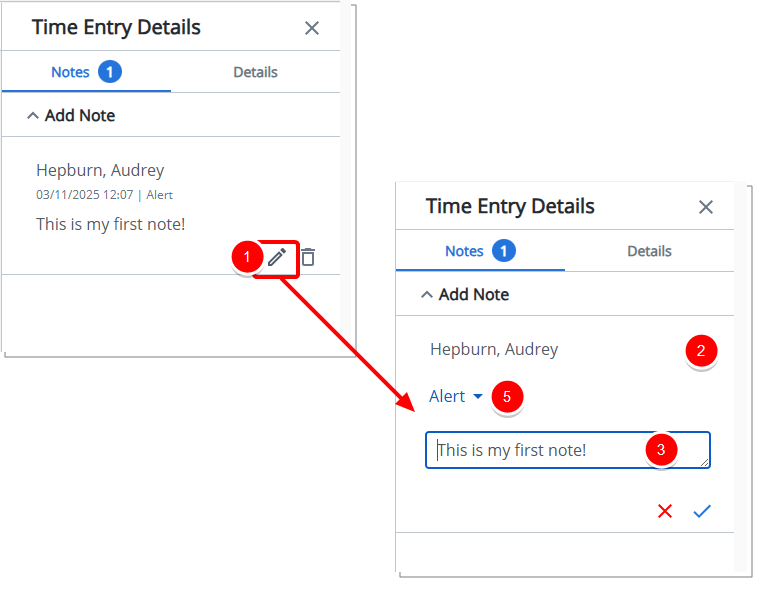 Inline Editing for Time Entry Notes