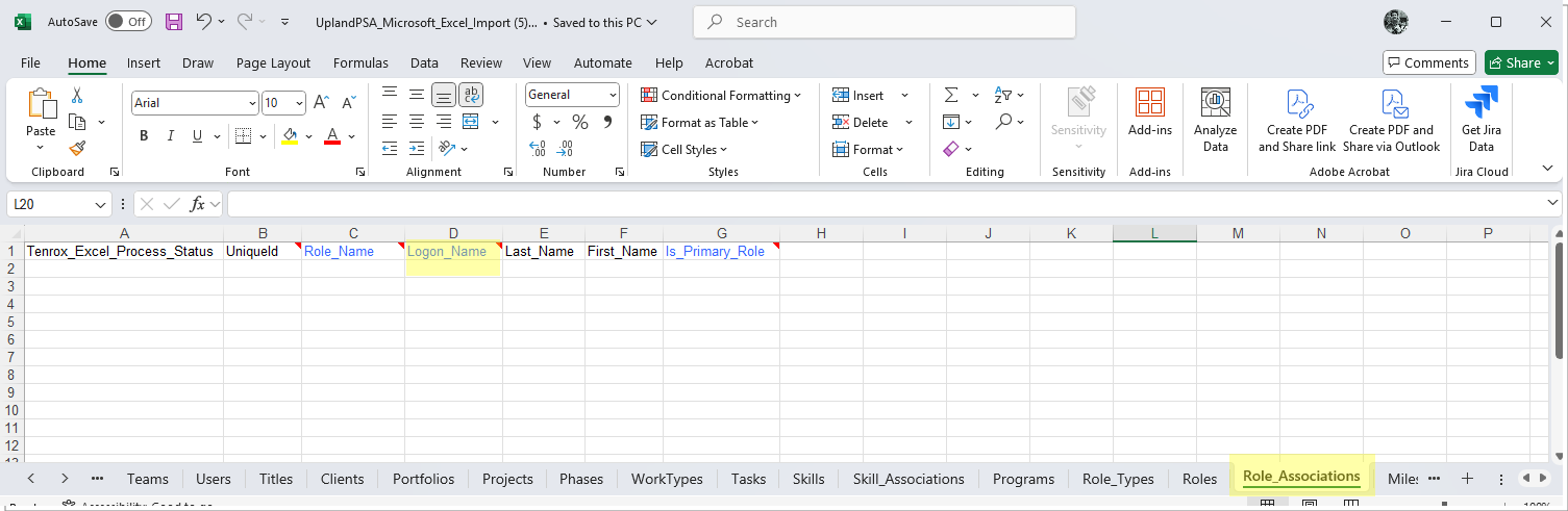 Removal of Import Roles from Roles List Page