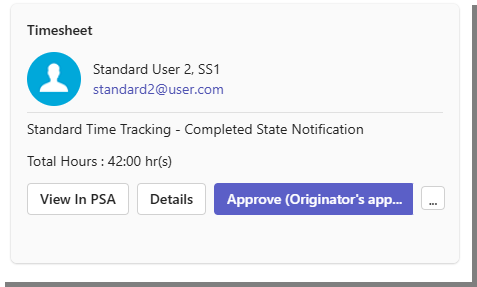 Notification is delivered to the list of Recipient(s) via Ms Teams