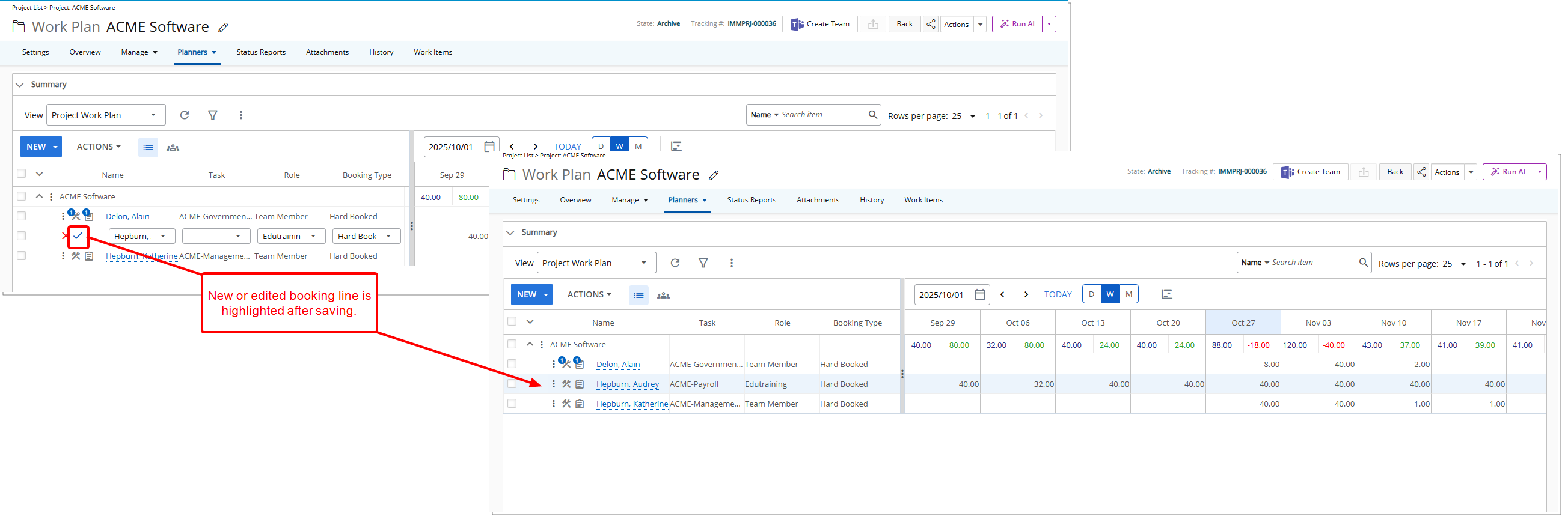 Quick Copy Places New Booking Below Original